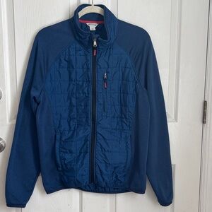 Orvis Men's Blue Quilted Performance Jacket full zip size Medium lightweight